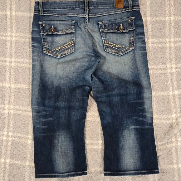 BKE Denim Stella Stretch Capri Dark Blue Cropped Women's Jeans W32 L21 - Picture 3 of 11
